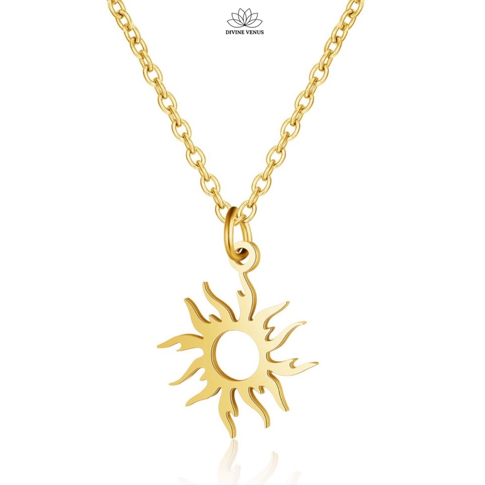 Sun Necklace | Gold Plated Stainless Steel